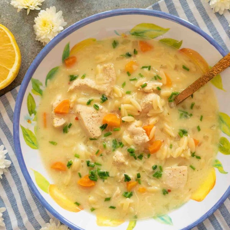 Greek Lemon Chicken Breast and Orzo Soup