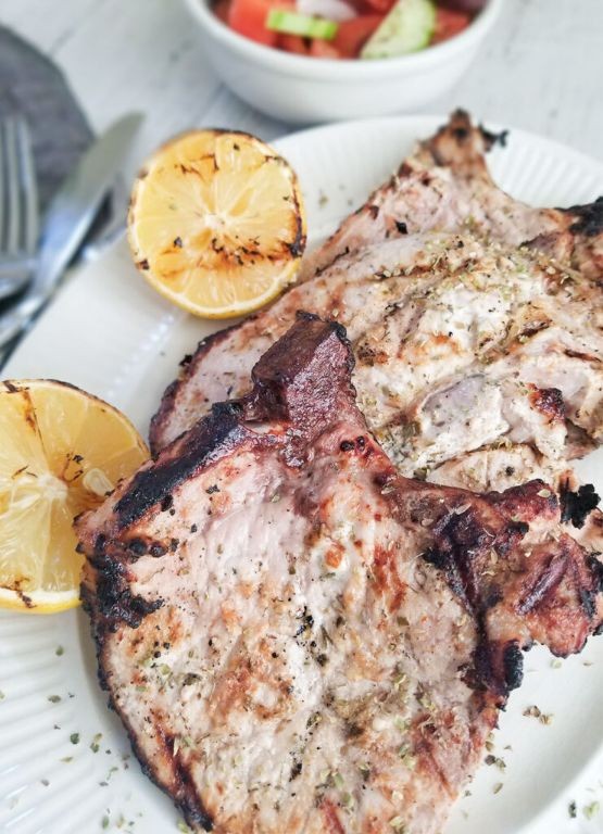 Greek Yogurt Marinated Pork Chops