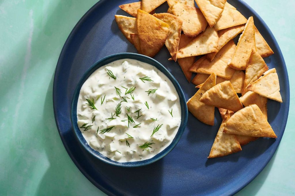 Greek Yogurt Tzatziki with Cucumber and Dill
