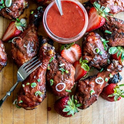 Grilled Chicken with Strawberry Chipotle Sauce