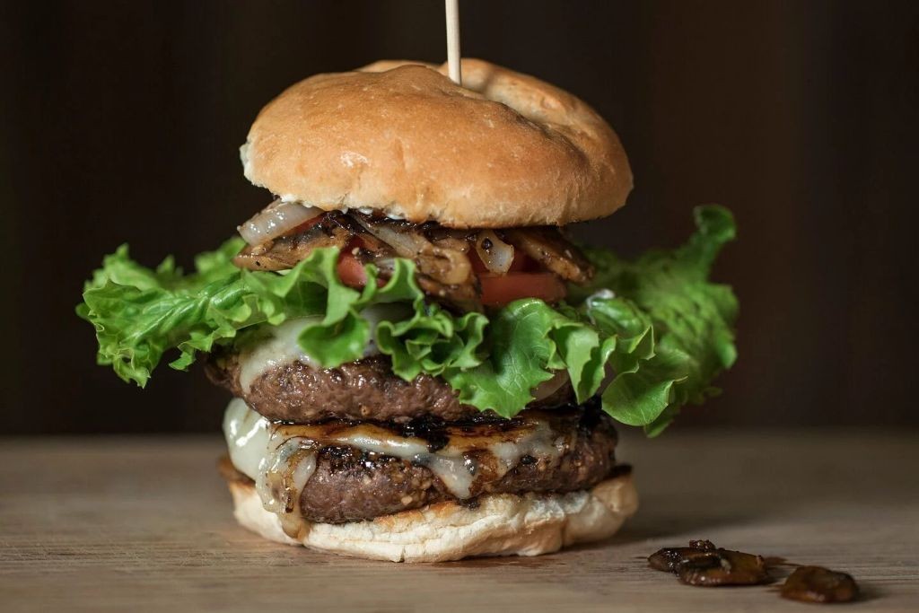 Grilled Elk Burgers with Caramelized Onions