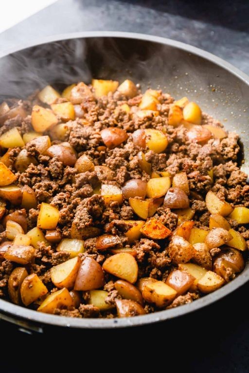 Ground Beef Hash with Crispy Potatoes