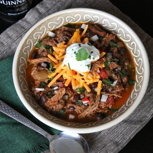 Guinness Chili with Black Beans