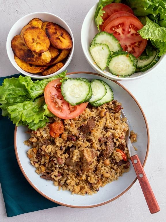 Guyanese Cook-Up Rice with Coconut Milk