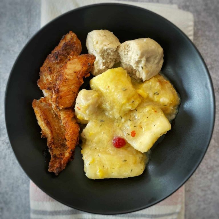 Guyanese Metemgee with Dumplings