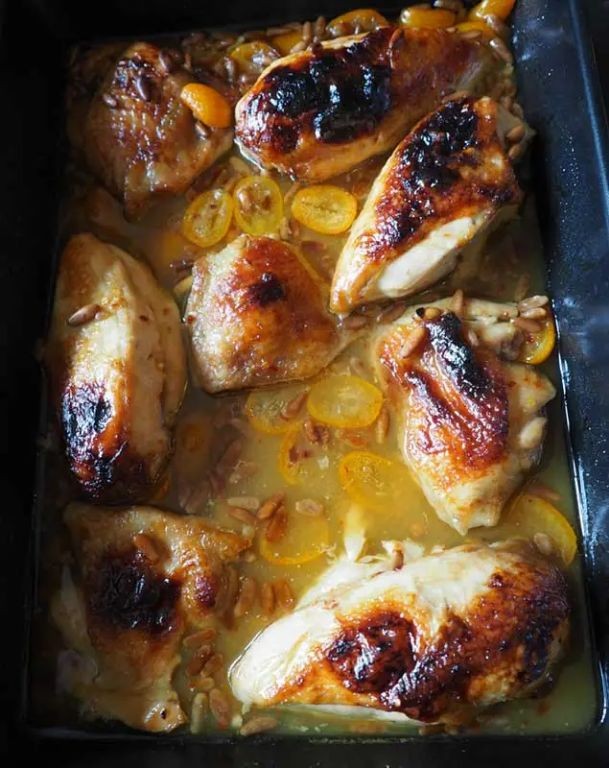 Honey Glazed Kumquat Chicken