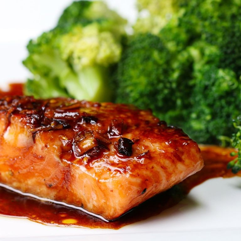 Honey Soy Glazed Salmon in a Pan