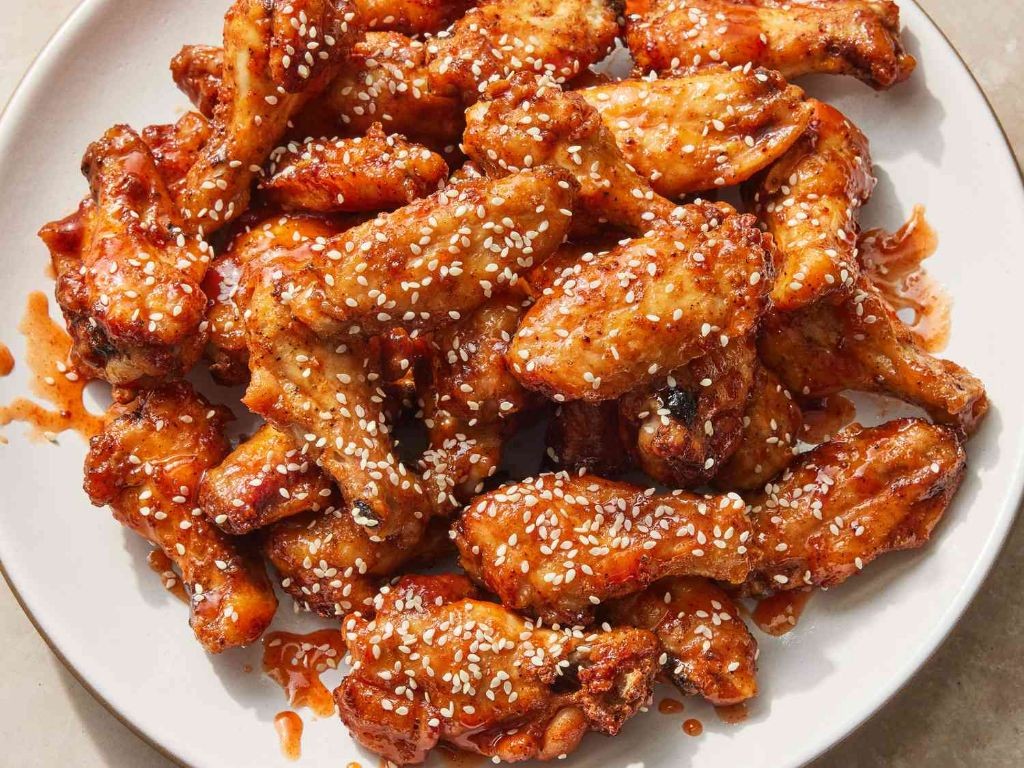Honey Sriracha Pan Fried Chicken Wings