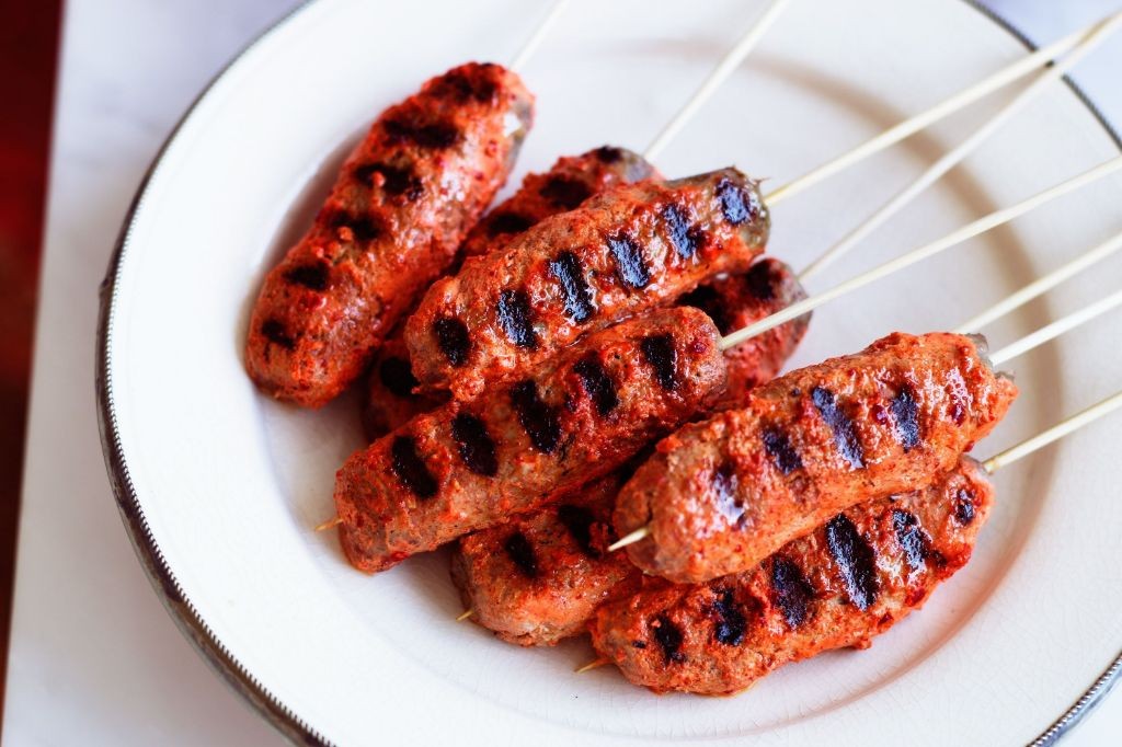 Indian tandoori lamb kabobs