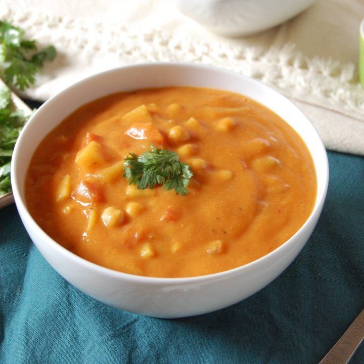 Indian-Spiced Chickpea Soup with Cumin and Coriander