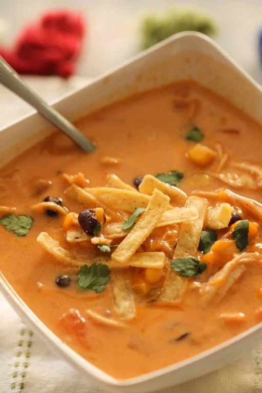 Instant Pot Rotisserie Chicken Enchilada Soup