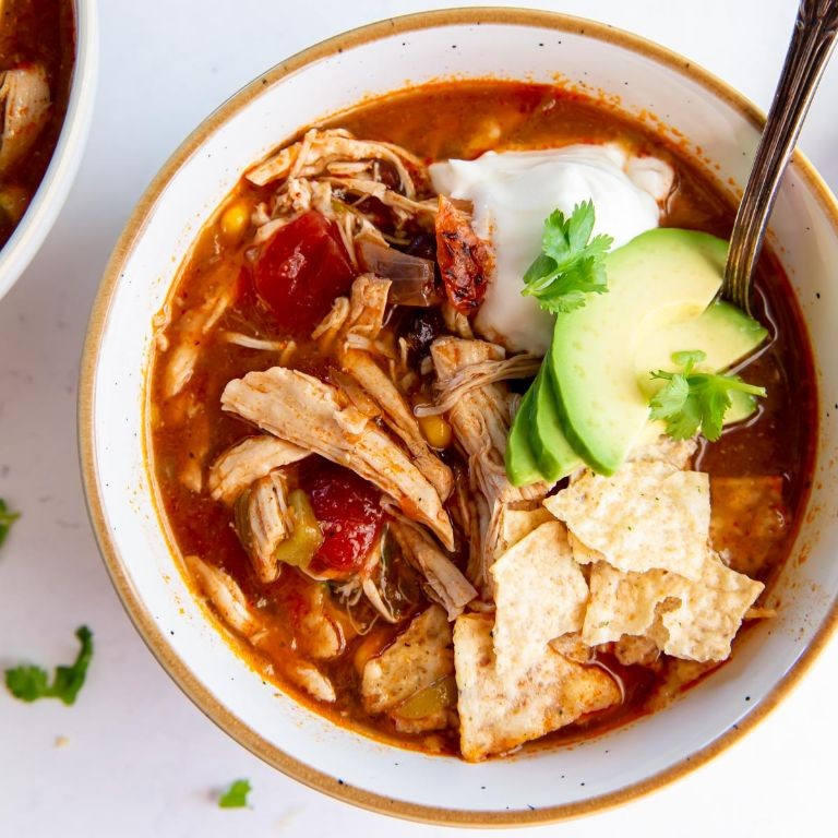 Instant Pot Rotisserie Chicken Tortilla Soup