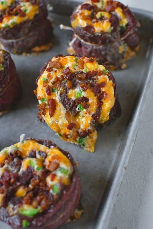Jalapeño Popper Flank Steak Pinwheels