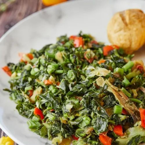 Jamaican Callaloo with Saltfish