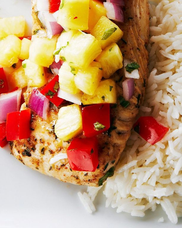 Jamaican Jerk Fried Cod with Pineapple Salsa