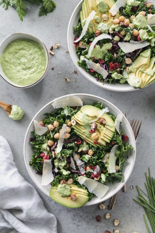 Kale and Spinach Green Goddess Dressing