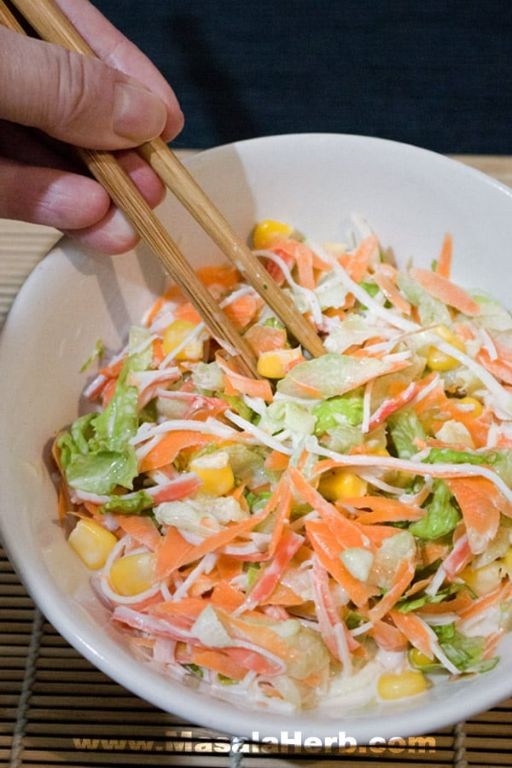 Kani Salad with Fresh Herbs and Lime