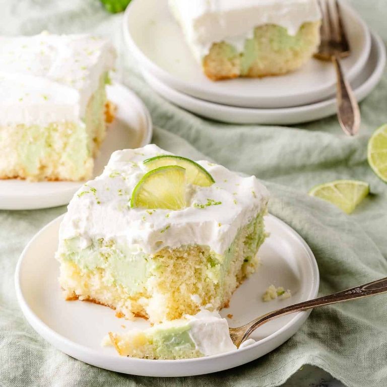 Key Lime Pudding Poke Cake