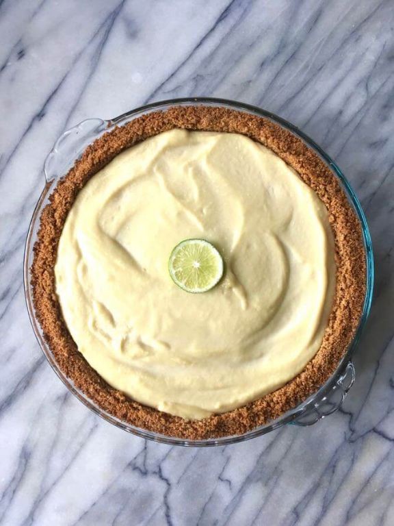 Key lime tofu cheesecake