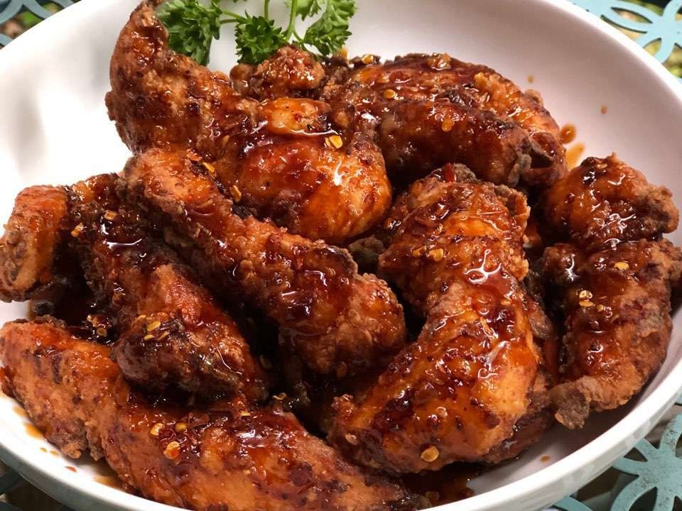 Korean Fried Chicken with Gochujang Glaze