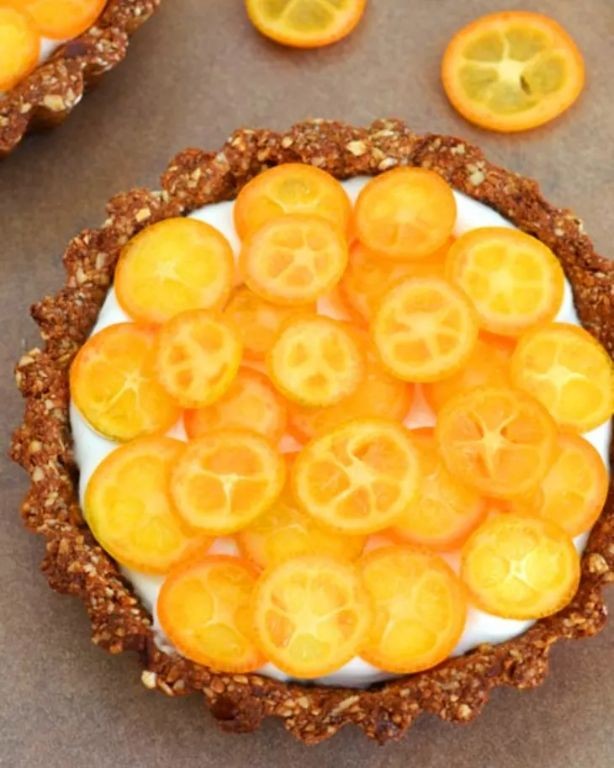 Kumquat and Almond Tart