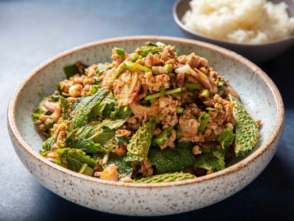 Larb Moo (Spicy Lao Minced Pork Salad)