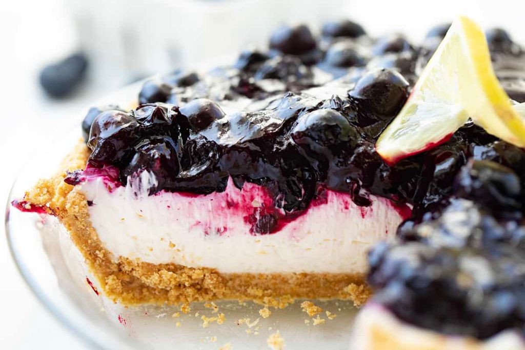 Lemon Blueberry Pie with Whipped Cream