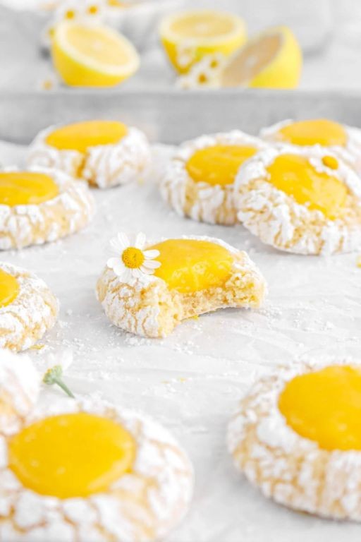 Lemon Curd Thumbprint Cookies