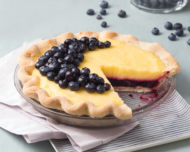 Lemon Curd and Blueberry Pie
