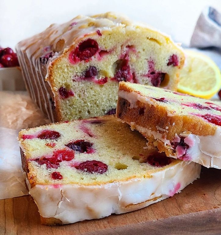 Lemon Glazed Cranberry Bread