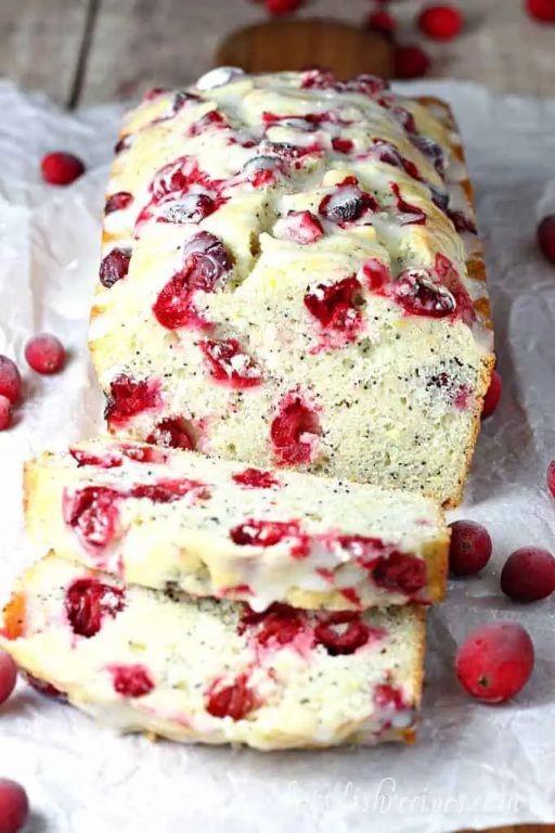 Lemon Poppy Seed Cranberry Bread