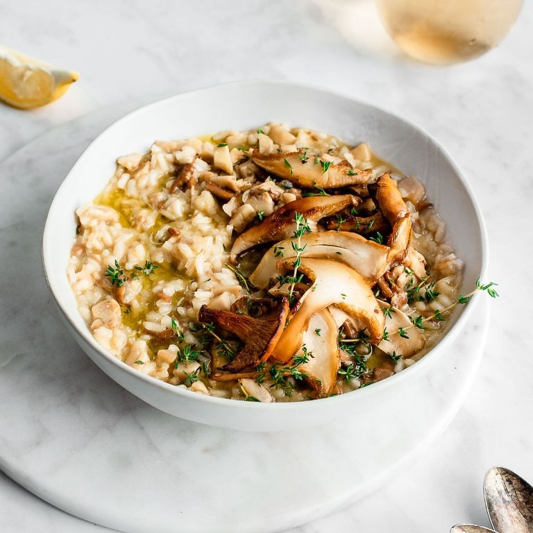 Lemon Thyme Mushroom Risotto
