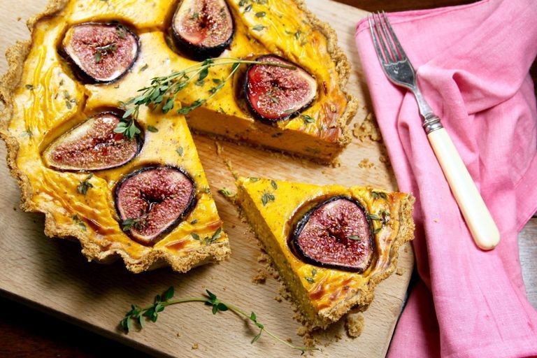 Lemon Thyme and Goat Cheese Tart