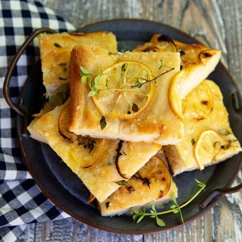 Lemon Thyme and Rosemary Focaccia