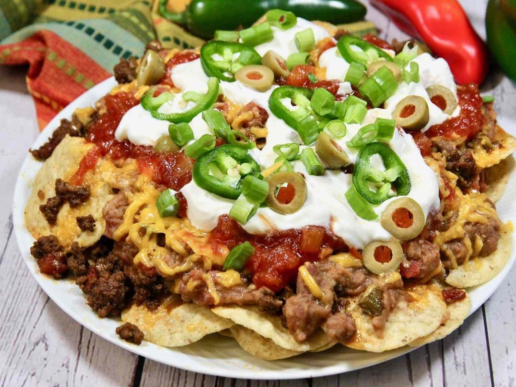 Loaded Ground Beef Breakfast Nachos