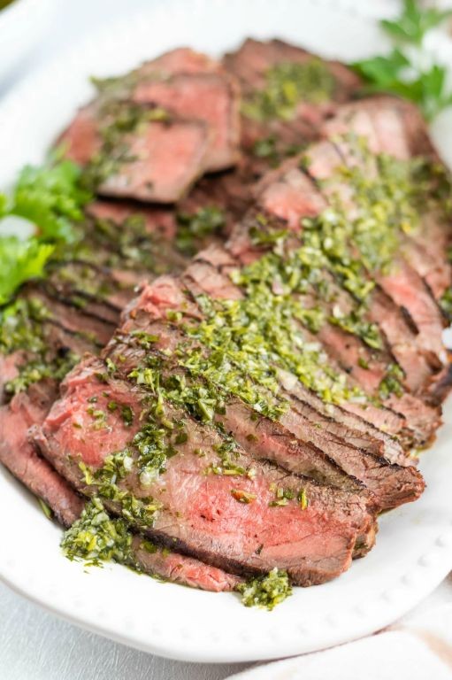 London Broil with Chimichurri Sauce