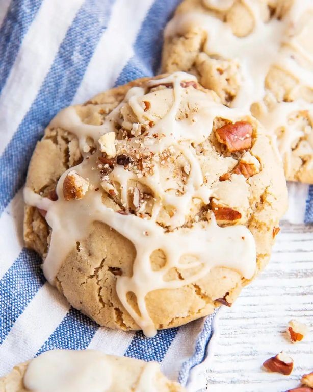 Maple Glazed Anginetti Cookies with Pecans