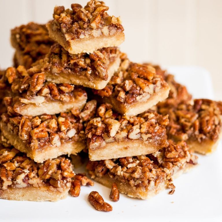 Maple Pecan Pie Bars with Shortbread Crust