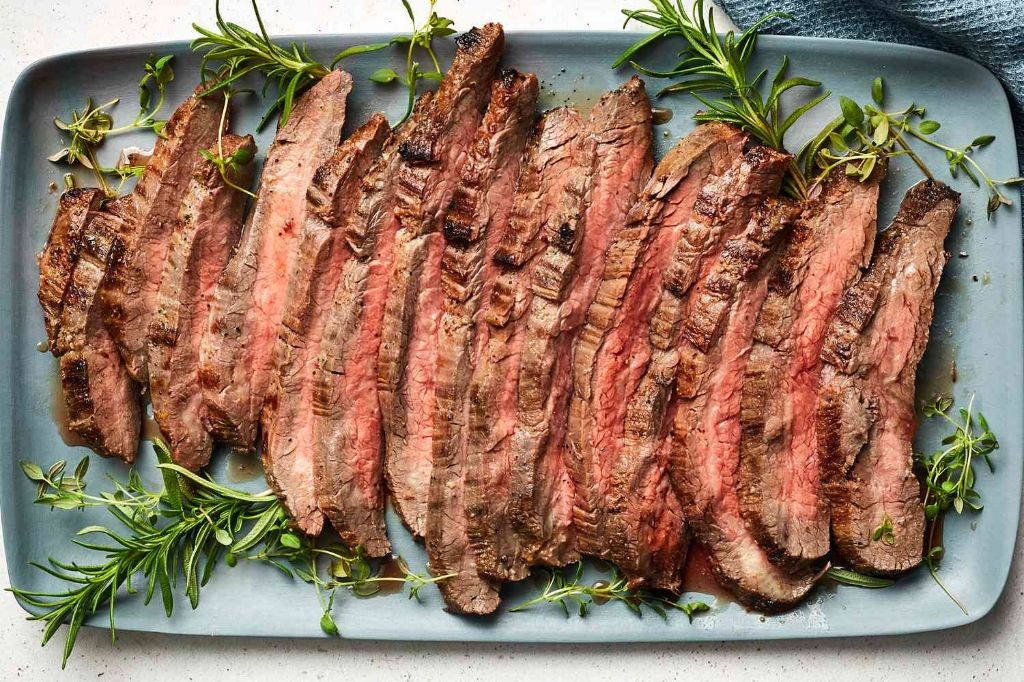 Marinated London Broil with Red Wine and Rosemary