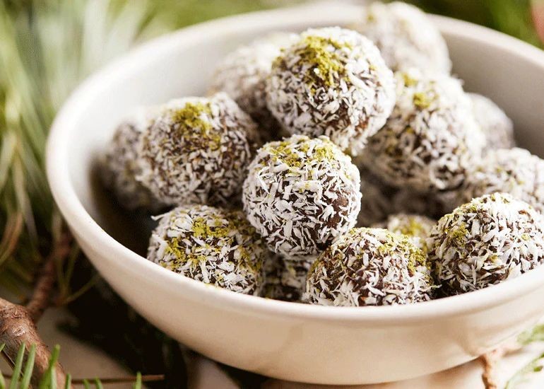 Matcha Coconut Truffles