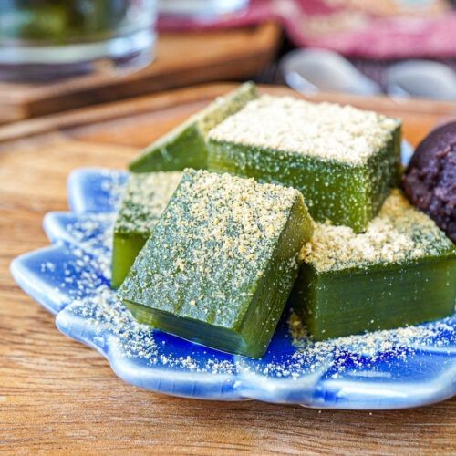 Matcha Green Tea Jello Squares