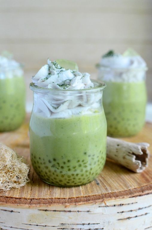 Matcha Green Tea Tapioca Pudding