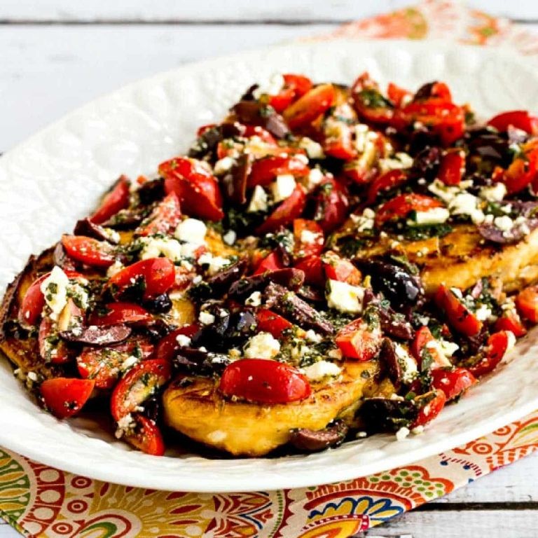 Mediterranean Scored Chicken Breast with Olives and Feta