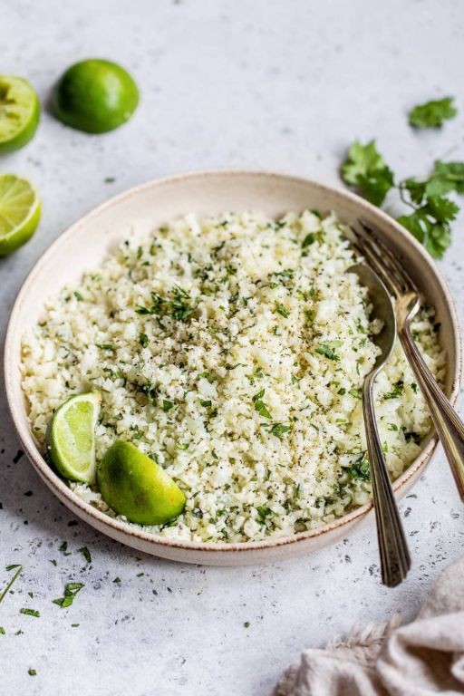Mexican Cauliflower Rice with Lime and Cilantro