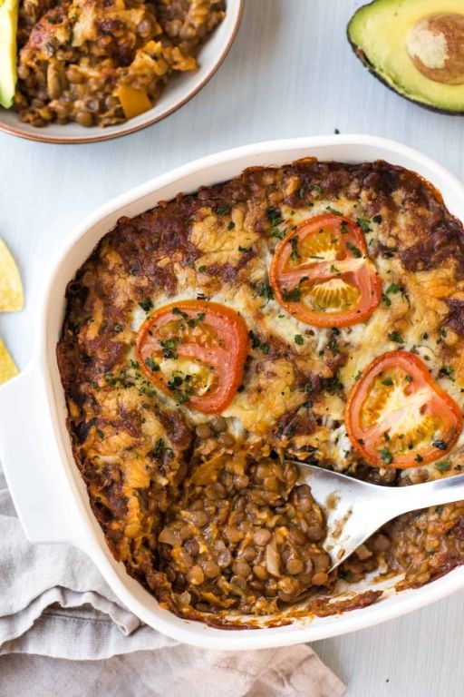 Mexican Lentil and Vegetable Casserole