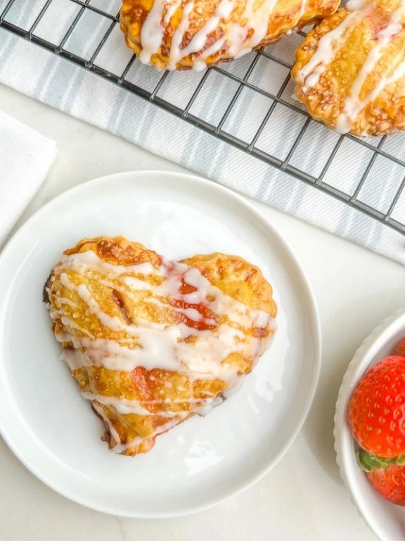 Mini Strawberry Hand Pies with Lemon Glaze