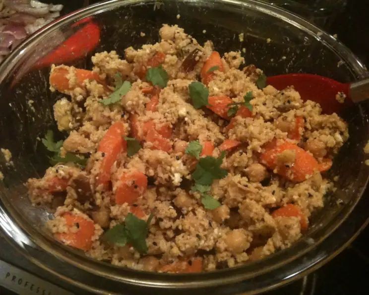 Moroccan Couscous with Honey-Glazed Carrots