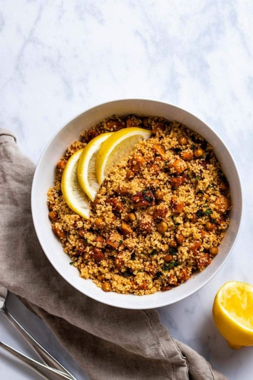Moroccan Couscous with Sweet Potatoes and Dates
