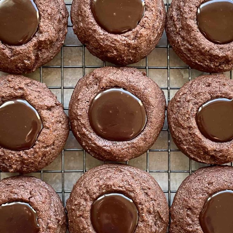 Nutella-Stuffed Thumbprint Cookies