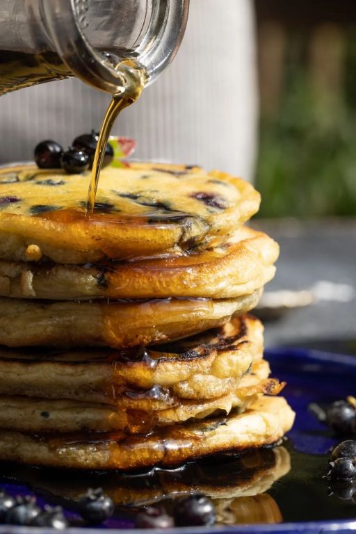 Olive Oil Pancakes with Honey